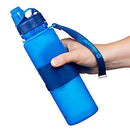 Nomader Collapsible Water Bottle - Leak Proof Twist Cap - BPA Free, 22 oz