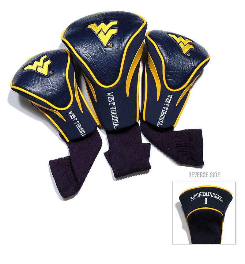 Team Golf NCAA Contour Golf Club Headcovers (3 Count), Numbered 1, 3, & X, Fits Oversized Drivers, Utility, Rescue & Fairway Clubs, Velour lined for Extra Club Protection