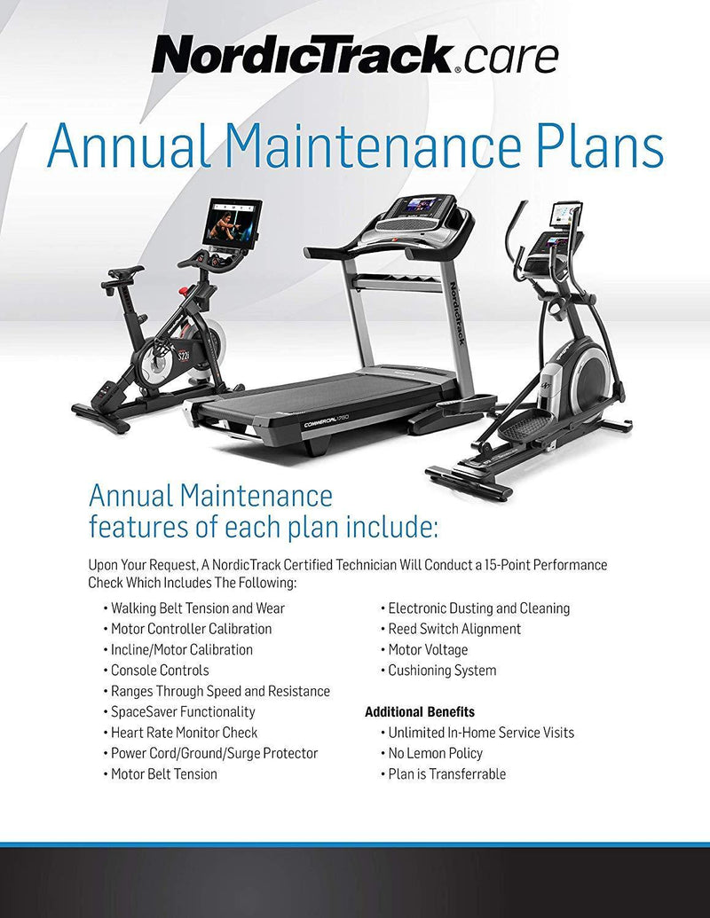 NordicTrack Care 3-Year Annual Maintenance Plan for Fitness Equipment $0 to $999.99