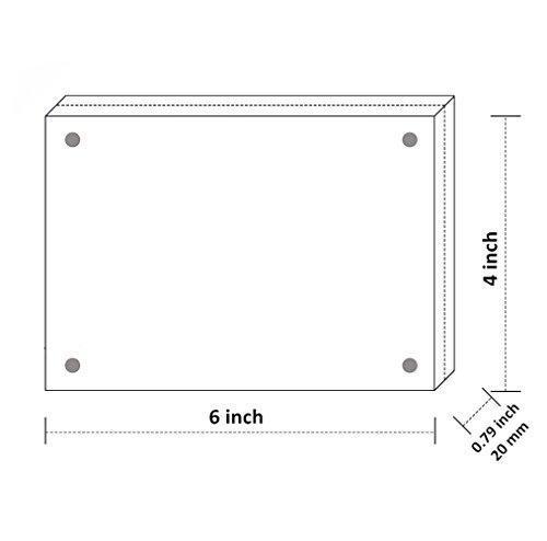 Acrylic Picture Frame 5x7", Double Sided Magnetic Photo Frames 20% Thicker Blcoks, Frameless Desktop Display Retail Gift Box Package (0.95inch, 5 Pack)