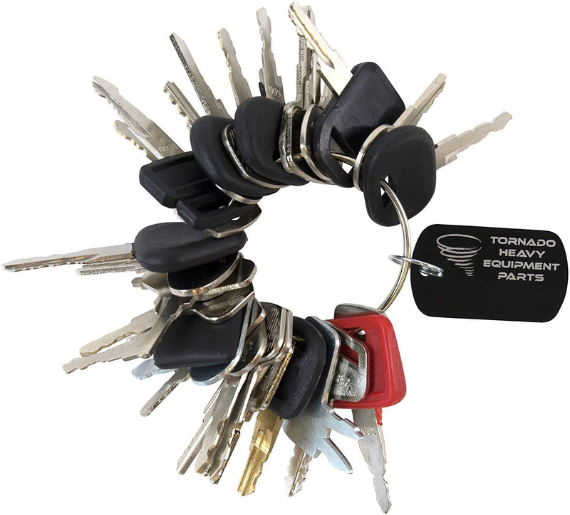 Construction Equipment Master Keys Set-Ignition Key Ring for Heavy Machines, 36 Key Set