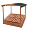 Badger Basket Covered Convertible Cedar Sandbox with Canopy and Bench Seats