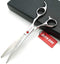 Elfirly 7.0in Professional Pet Grooming Scissors Set,Straight & Thinning & Curved Scissors 4pcs Set for Dog Grooming