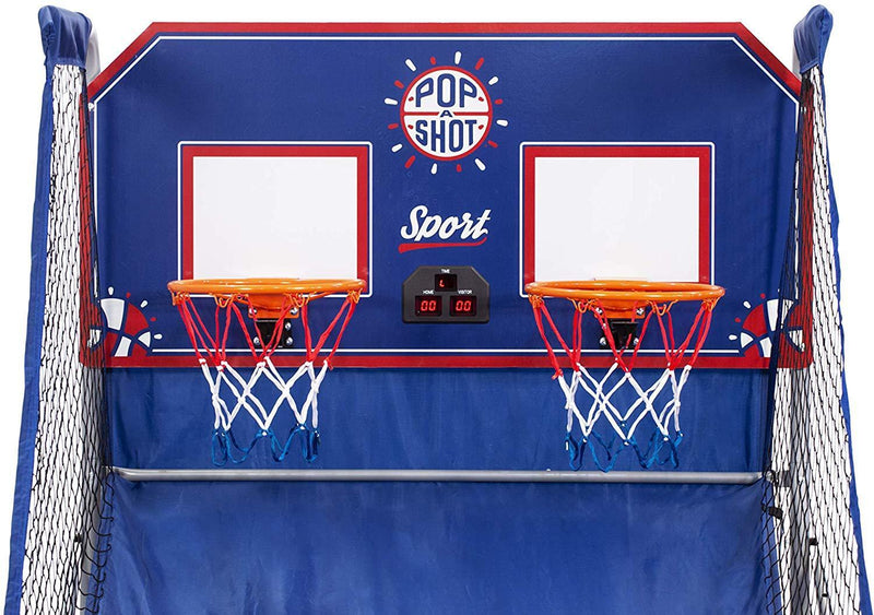 Pop-A-Shot Official Dual Shot Sport Basketball Arcade Game – 10 Games – 6 Audio Options – Durable Construction – Easy Fold Up