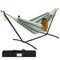 Double Hammock with Space Saving Steel Stand Includes Portable Carrying Case by Best Choice Products