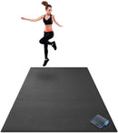 Premium Extra Large Exercise Mat - 7' x 5' x 1/4" Ultra Durable, Non-Slip, Workout Mats for Home Gym Flooring - Jump, Cardio, MMA Mat - Use with or Without Shoes (84" Long x 60" Wide x 6mm Thick)