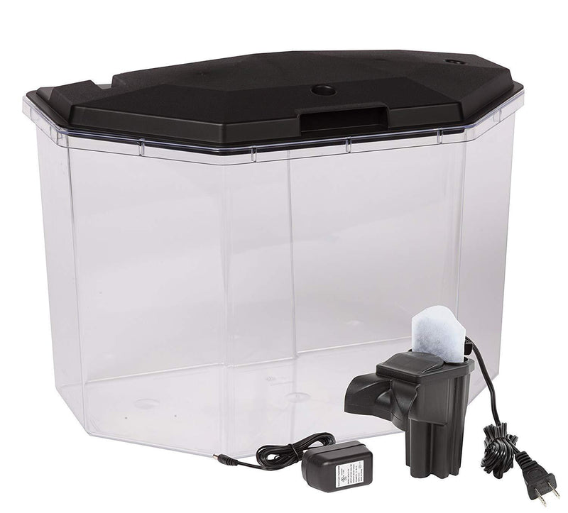 Koller Products 6.5-Gallon Aquarium Kit with Power Filter and LED Lighting, (AP650)