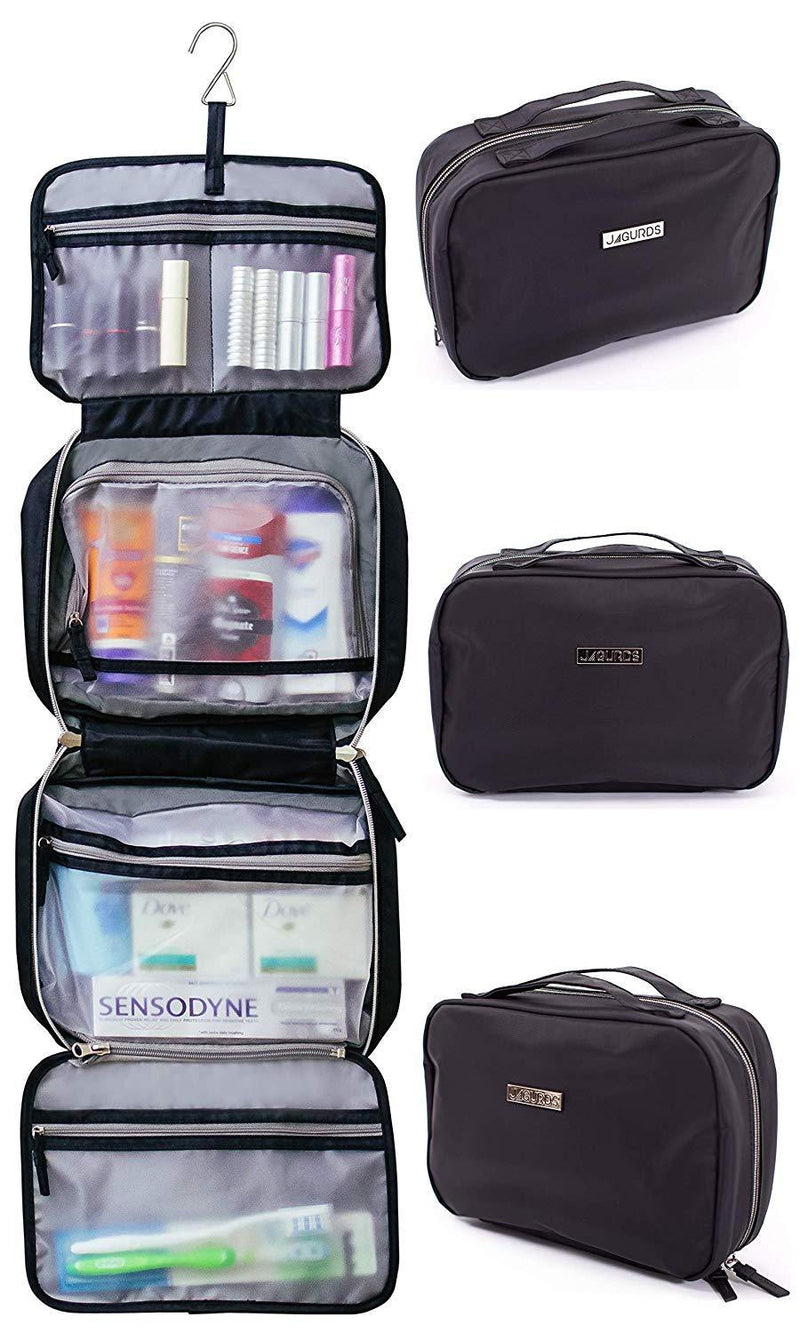 MEKBOK Hanging Travel Toiletry Bag, 11 x 7.5 x 3-Inch, Black