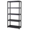 Keter 5-Shelf Heavy Duty Utility Plastic Freestanding Ventilated Shelving Unit, Black