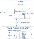 Backyard Discovery Buckley Hill Wooden Swing Set