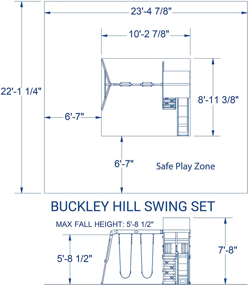 Backyard Discovery Buckley Hill Wooden Swing Set