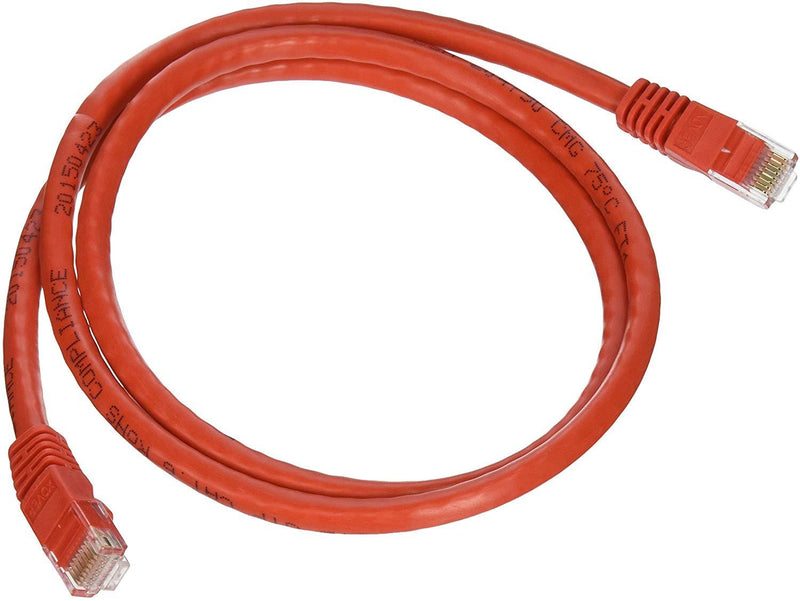 Monoprice 50FT 24AWG Cat6 500MHz Crossover Ethernet Bare Copper Network Cable - Orange