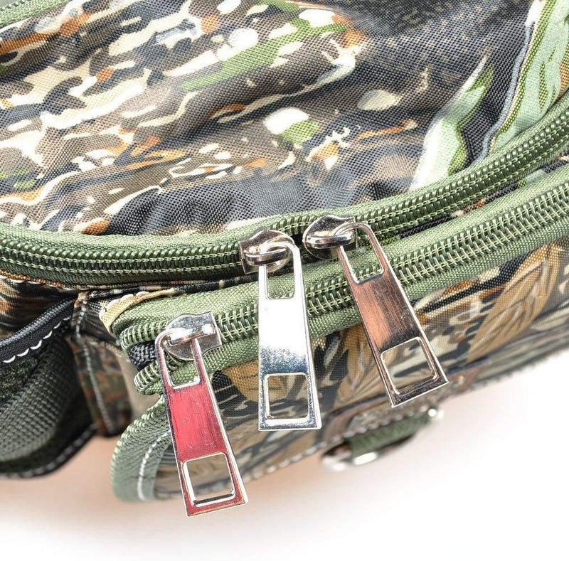  Fishing Bag Multiple Pocket Waist Pack Adjustable Strap  Portable Outdoor Fishing Tackle Bag Waterproof Army Green Camouflage Travel  Hiking Cycling Climbing Sports : Sports & Outdoors