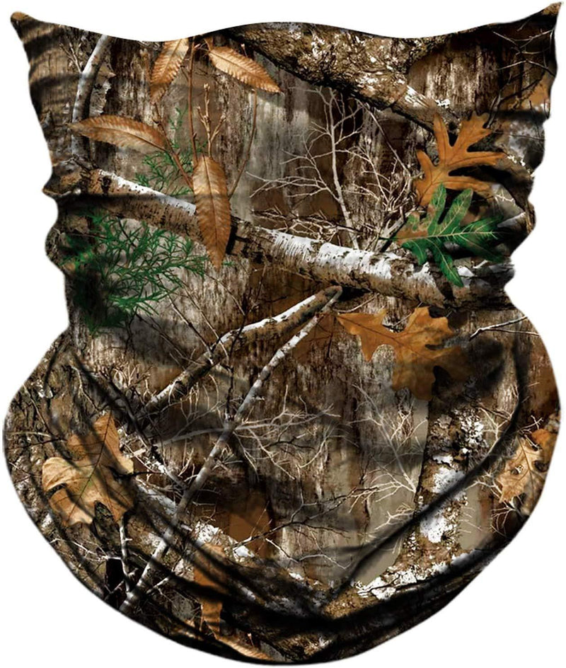 AXBXCX 2 Pack - Camouflage Print Seamless Neck Gaiter Bandana Face Mask for Outdoor Activities