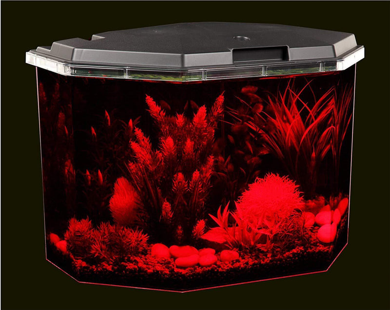 Koller Products 6.5-Gallon Aquarium Kit with Power Filter and LED Lighting, (AP650)