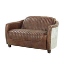 ACME Furniture 53548 AC-53548 Sofa Retro Brown TG Leather & Aluminum