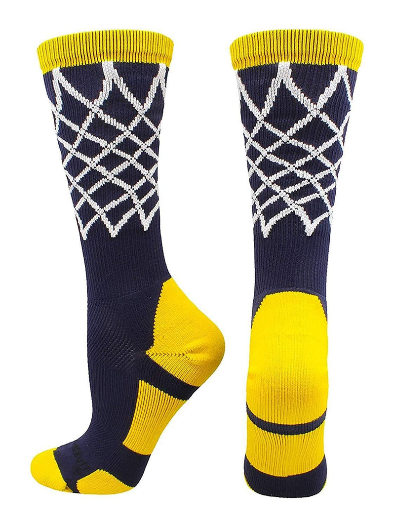 MadSportsStuff Elite Basketball Socks with Net Crew Length - Made in The USA