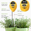 Womtri Soil pH Meter,3-in-1 Soil Test Kits with Moisture,Light and PH Tester for Plant,Garden (Yellow)