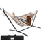 Double Hammock with Space Saving Steel Stand Includes Portable Carrying Case by Best Choice Products