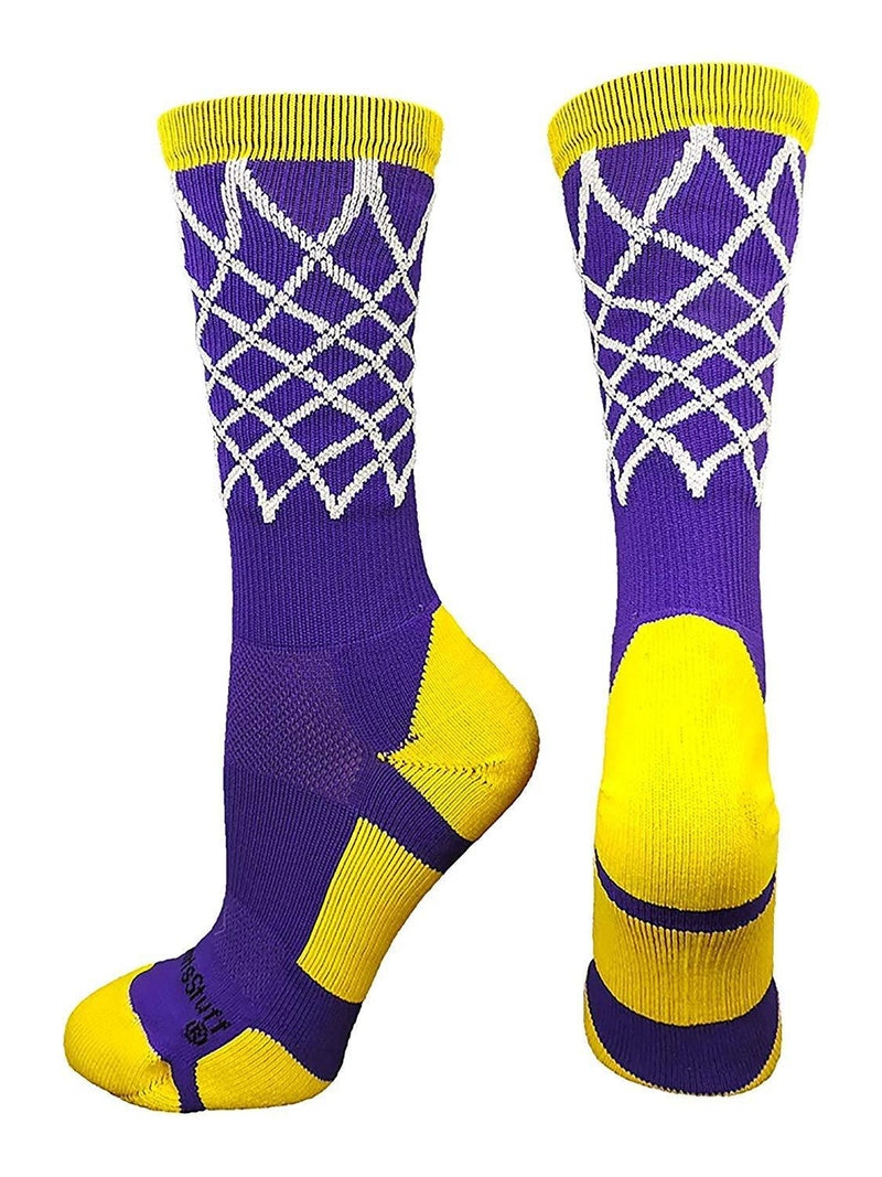 MadSportsStuff Elite Basketball Socks with Net Crew Length - Made in The USA