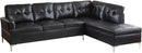 Homelegance Barrington 109" x 108" PU Leather Chaise Sofa, Gray