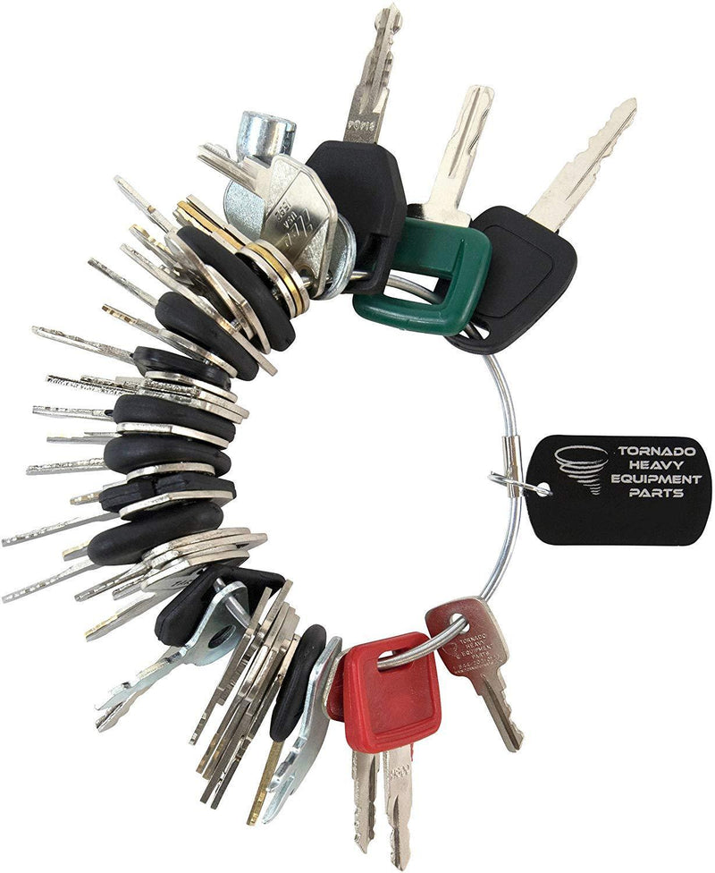 Construction Ignition Key Sets Tornado - Comes in Sets of 39, 42, 45, 52, 56, 60, for backhoes, Tools, case, cat, etc. See Product Description for More info. (60 Key Set)