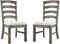 Emerald Home Furnishings Paladin Rustic Charcoal Gray Dining Table with Self Storing Butterfly Extension Leaf And Farmhouse Trestle Base