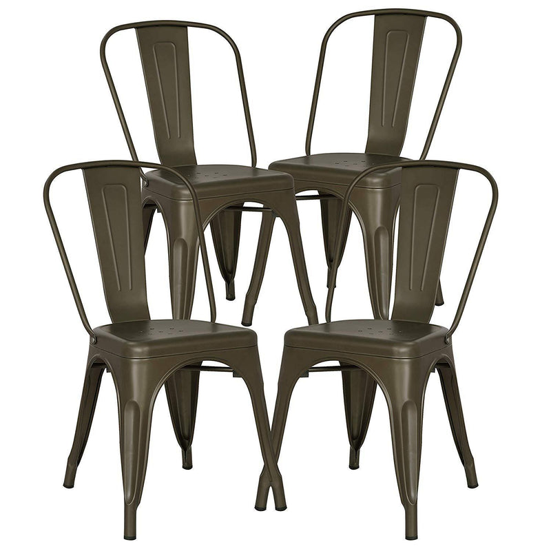 Poly and Bark Trattoria Side Chair in Black (Set of 4)