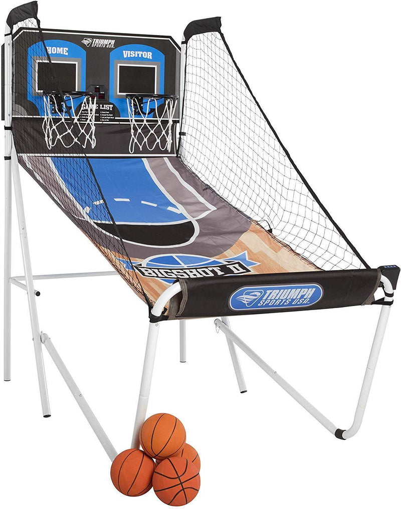 Triumph Big Shot II Double Shootout Basketball Game with LED Electronic Scorer and Time Clock for 8 Different Games