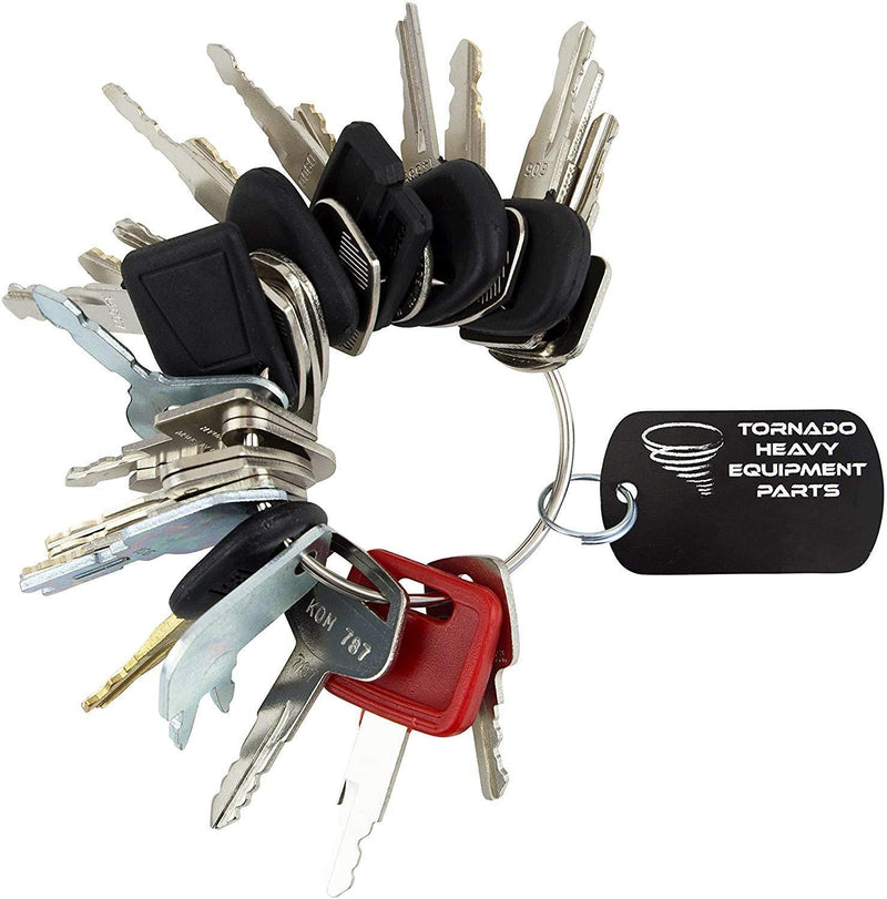 Construction Equipment Master Keys Set-Ignition Key Ring for Heavy Machines, 36 Key Set