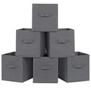 SONGMICS Storage Bins Cubes Baskets Containers with Dual Non-Woven Handles for Home Closet Bedroom, Drawer Organizers, Flodable, Gray, Set of 6, 10 x 10 x 11 Inches UROB26G