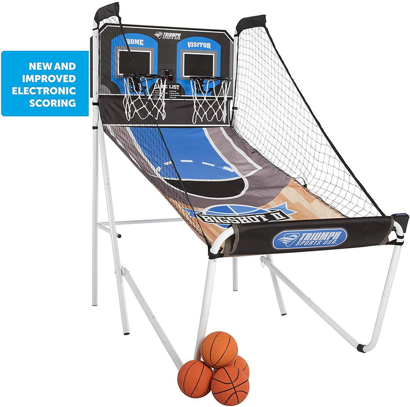 Triumph Big Shot II Double Shootout Basketball Game with LED Electronic Scorer and Time Clock for 8 Different Games