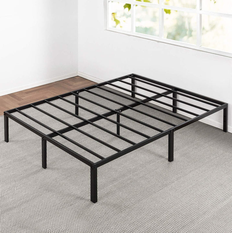 Best Price Mattress Queen Bed Frame - 14 Inch Metal Platform Beds w/ Heavy Duty Steel Slat Mattress Foundation (No Box Spring Needed), Black