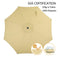 PATIO WATCHER 9-Ft Aluminum Patio Umbrella with Push Button Tilt and Crank, 250 GSM Fabric,8 Ribs, Beige