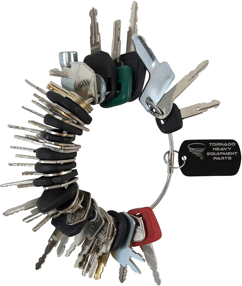 Construction Ignition Key Sets Tornado - Comes in Sets of 39, 42, 45, 52, 56, 60, for backhoes, Tools, case, cat, etc. See Product Description for More info. (60 Key Set)