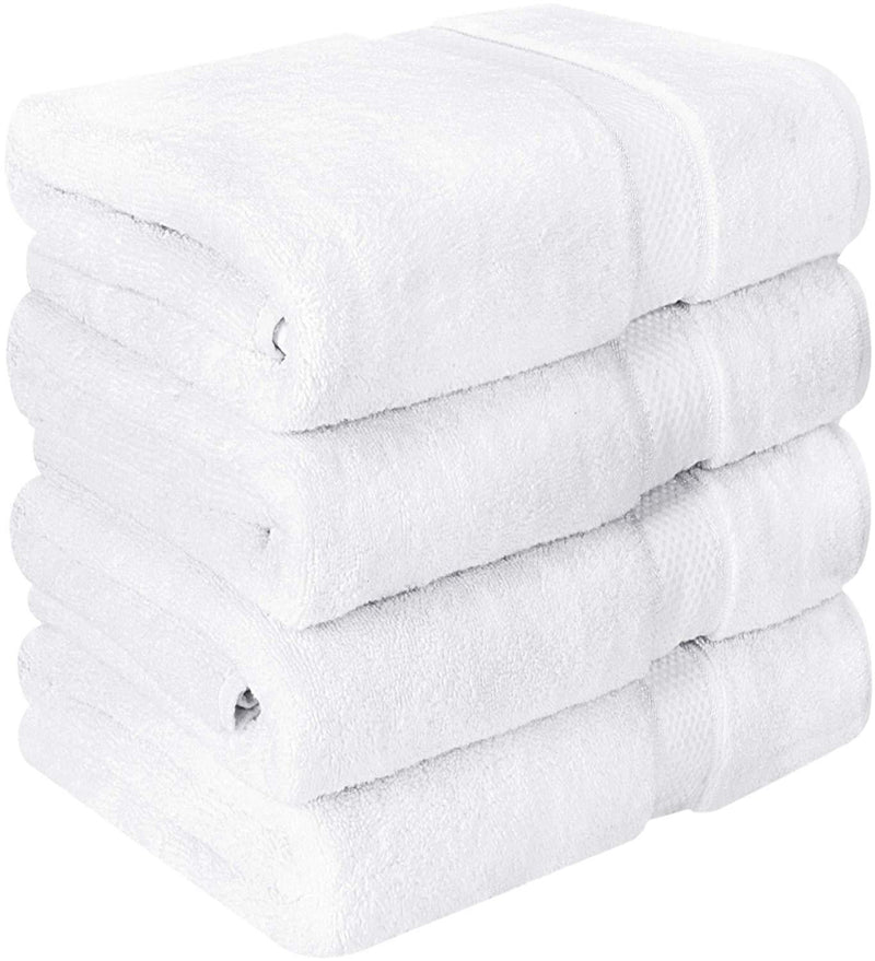 Utopia Towels Premium Bath Towels (Pack of 4, 27 x 54) 100% Ring-Spun Cotton Towel Set for Hotel and Spa, Maximum Softness and Highly Absorbent (Grey)