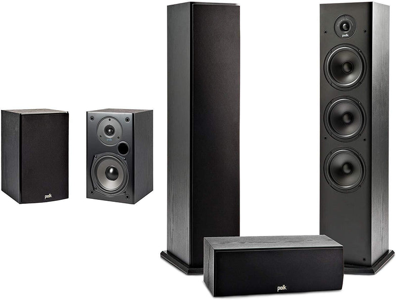 Polk T50 150 Watt Home Theater Floor Standing Tower Speaker (Single) - Premium Sound at a Great Value | Dolby and DTS Surround