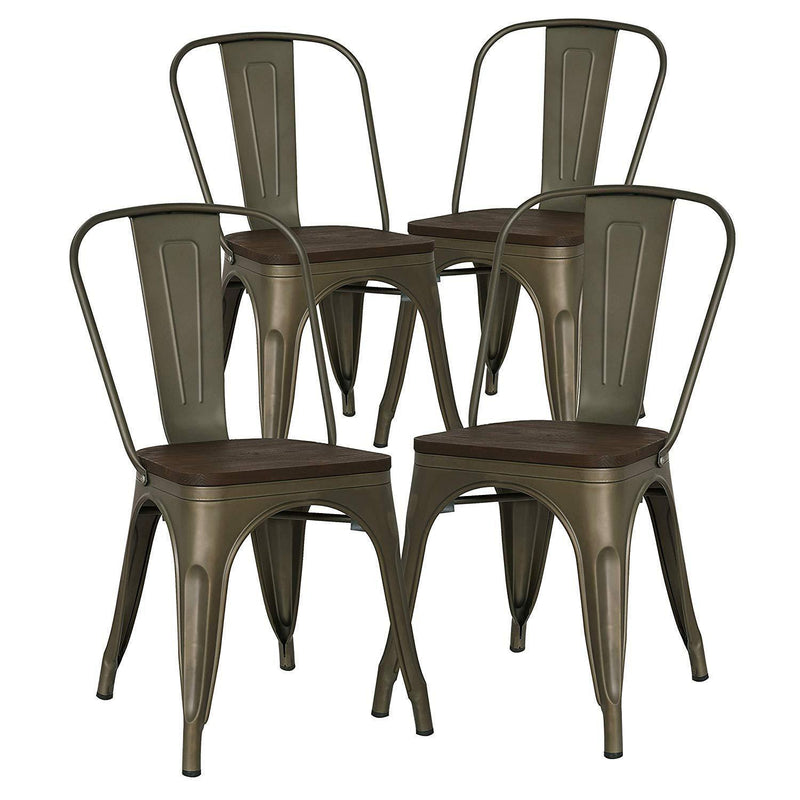 Poly and Bark Trattoria Side Chair in Black (Set of 4)