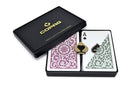 Copag Bridge Size Regular Index 1546 Playing Cards (Green Burgundy Setup)