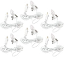 Set of 6 Darice 6402 Accessory Cord with 1 Lights, 6-Feet, White