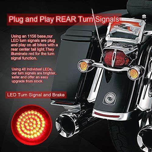 Motorcycle LED Light 2" 50mm Bullet Style LED Turn Signals Pannel For Motor bike Sporter Softail Touring (1157 base-1)