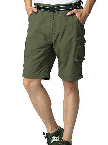 Mens Hiking Pants Adventure Quick Dry Convertible Lightweight Zip Off Fishing Travel Mountain Trousers