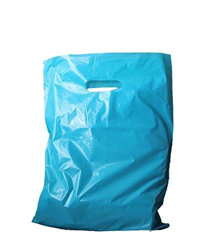 100 Extra Durable 2.5mil 12x15 Clear Merchandise bags Die Cut Handle-Semi-Glossy finish-Anti-Stretch. For Retail store plastic bags, Party favors, Handouts and more by Best Choice (Clear)