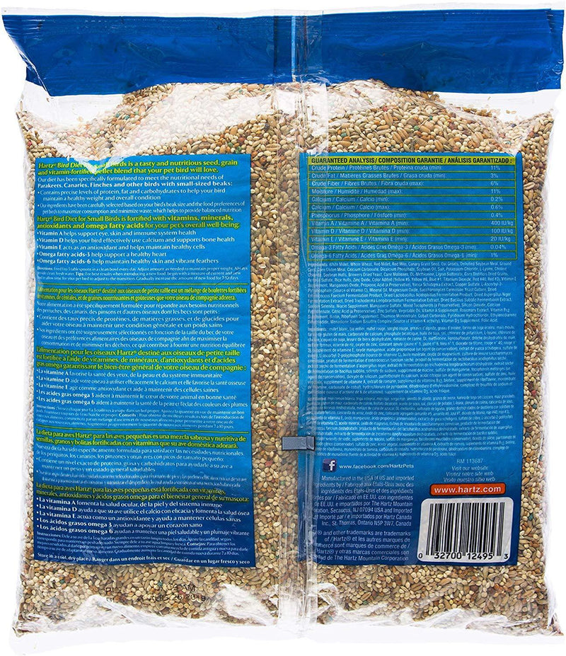 Hartz Parakeet, Canary, Finch Small Bird Food -4Lb