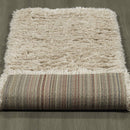 Ottomanson Flokati Collection Faux Sheepskin Shag Runner Rug, 2'X5', Beige