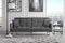 DIVANO ROMA FURNITURE Modern Plush Tufted Velvet Splitback Living Room Futon (Dark Grey)