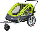 Instep Quick-N-EZ Double Tow Behind Bike Trailer, Converts to Stroller/Jogger