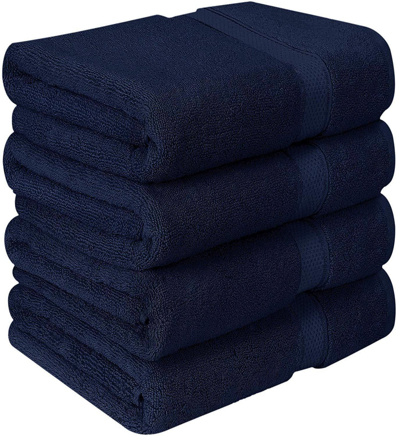 Utopia Towels Premium Bath Towels (Pack of 4, 27 x 54 inches) 100% Ring-Spun Cotton Towel Set (Grey)