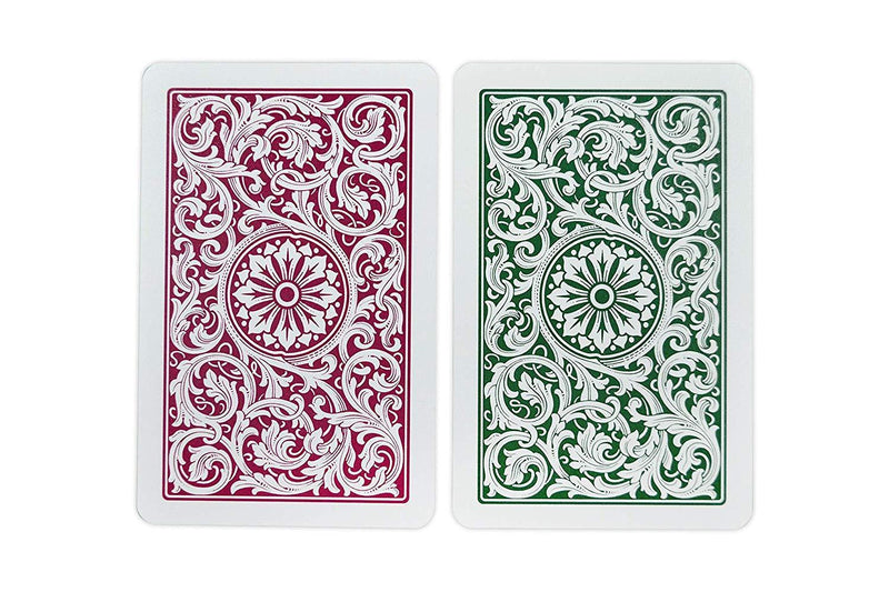 Copag Bridge Size Regular Index 1546 Playing Cards (Green Burgundy Setup)