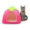 Spring Fever Small Big Animal Strawberry Guinea Pigs Rabbit Dog Cat Puppy Pet Fleece House Indoor Water Resistant Beds